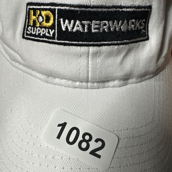 HD SUPPLY WATERWORKS HAT EMBROIDERED STRAPBACK ADJUSTABLE White - Picture 9 of 9